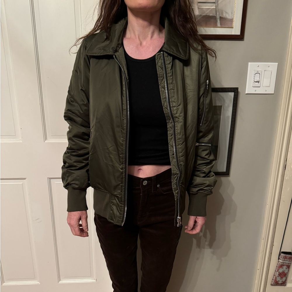 Derek Lam green bomber jacket
